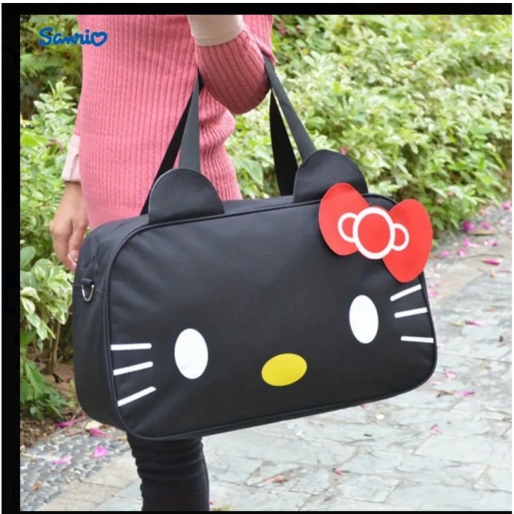 Sanrio Hello Kitty large black duffel bag